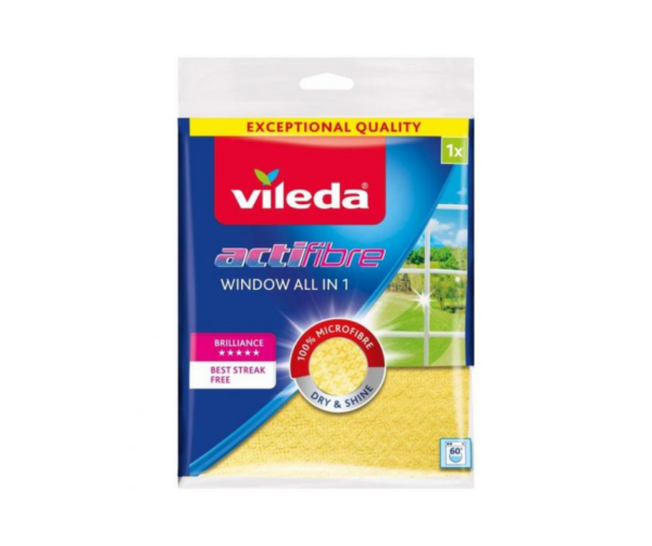 Ścierka do szyb, luster Vileda Actifibre żółta