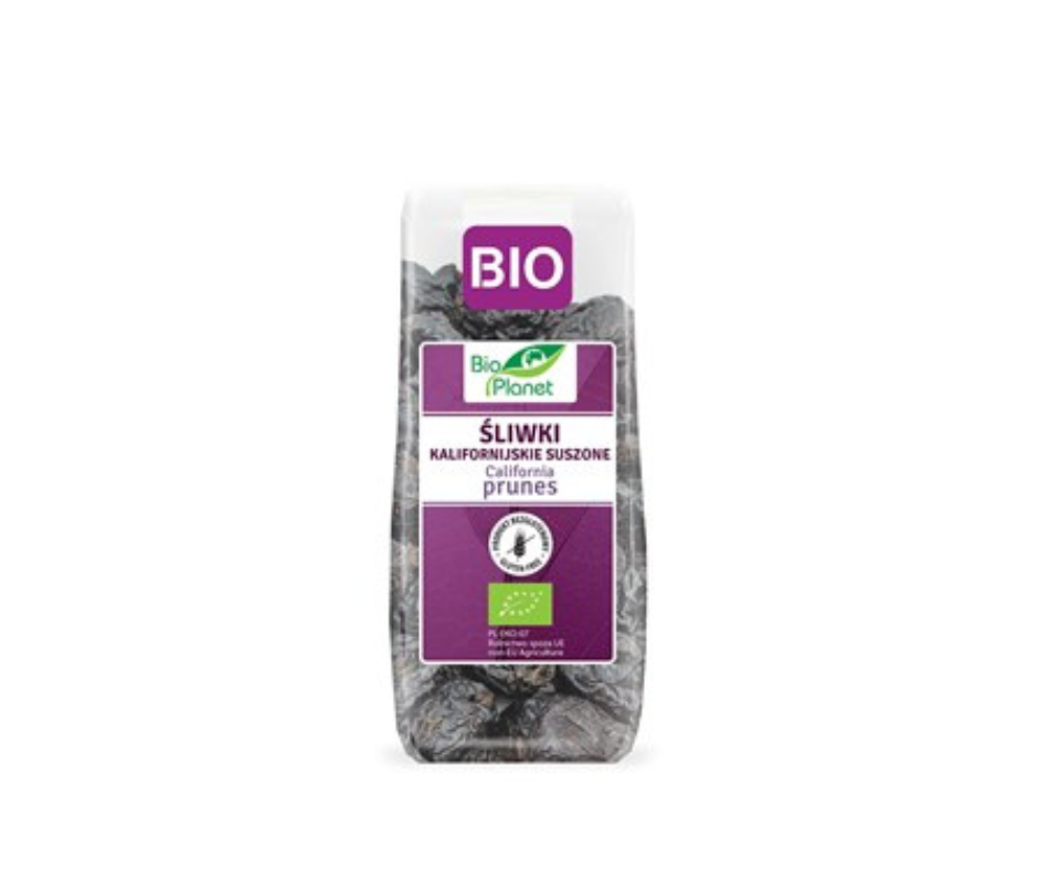 Śliwki kalifornijskie suszone bezglutenowe bio BIO 200 g - Bio Planet