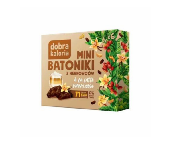 Mini Batoniki z Nerkowców a la Latte Waniliowe 102 g (6x 17 g) - Dobra Kaloria