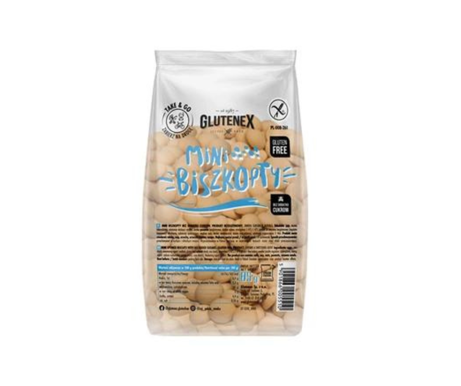 Mini biszkopty bez dodatku cukrów - Glutenex