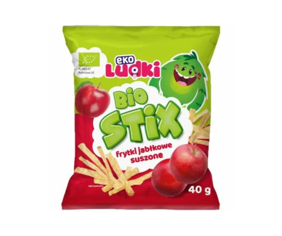Frytki Jabłkowe Słupki Suszone Bio 40 g - Bio planet