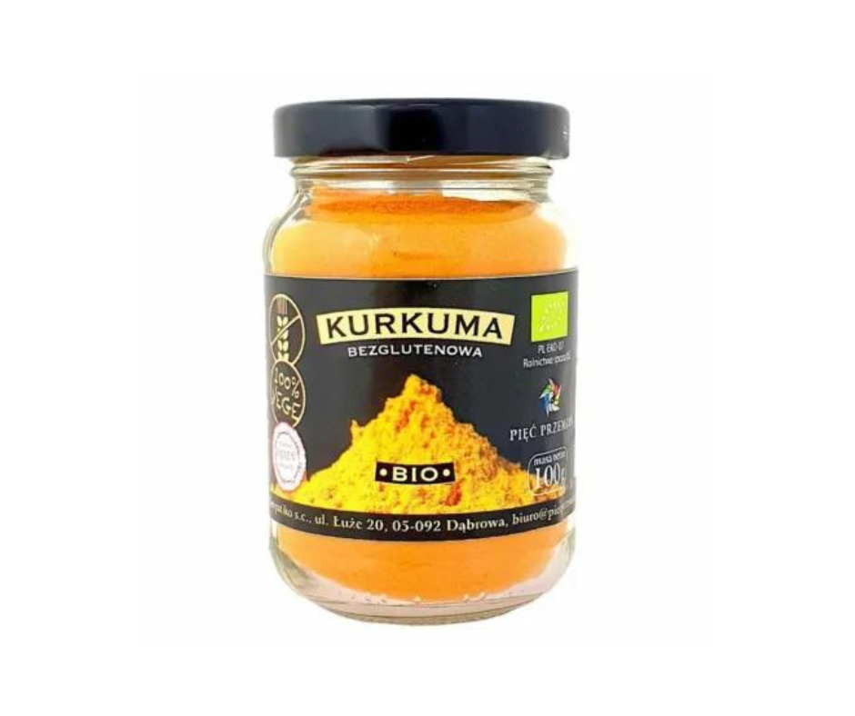 Kurkuma BIO bezglutenowa 100 g - Pięć Przemian