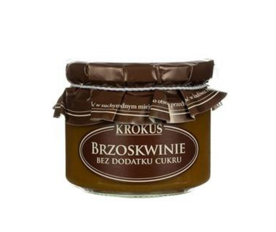 Powidła Brzoskwiniowe Bez Dodatku Cukru 310g - Krokus