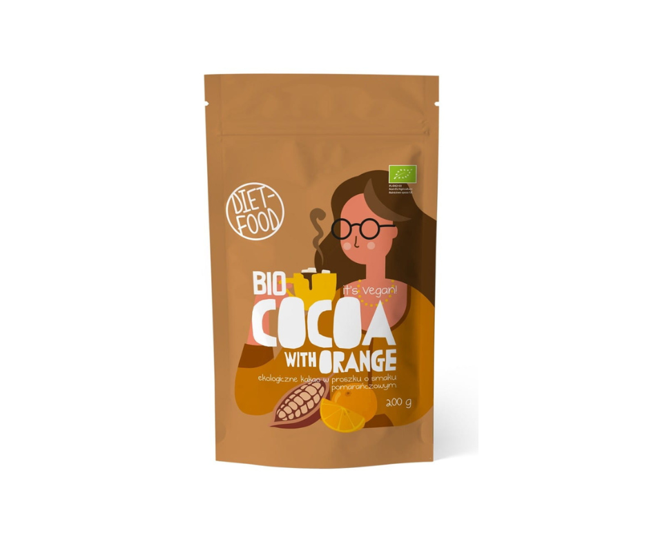 Kakao o smaku pomarańczy Bio 200g- DIET-FOOD