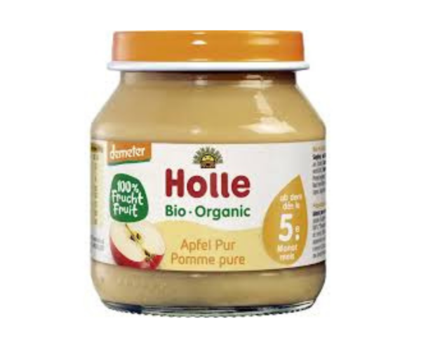 Puree z jabłka bez dodatku cukrów od 5 miesiąca demeter bio 125 g -HOLLE