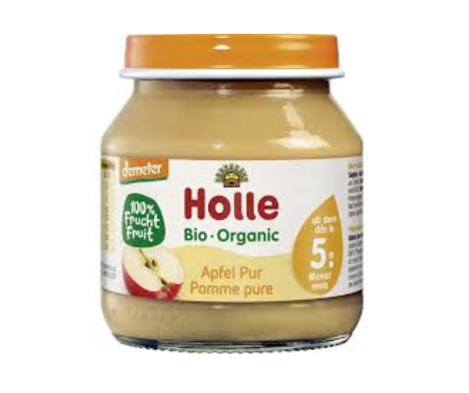 Puree z jabłka bez dodatku cukrów od 5 miesiąca demeter bio 125 g -HOLLE