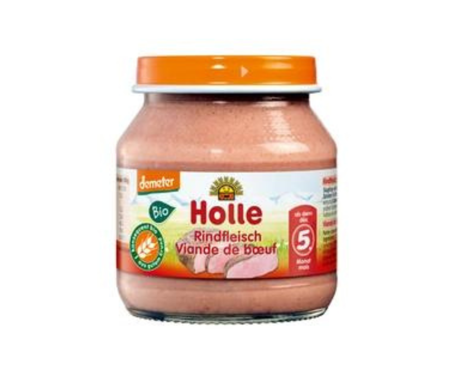 Obiadek mięsny wołowina po5 miesiącu demeter bio 125 g - HOLLE
