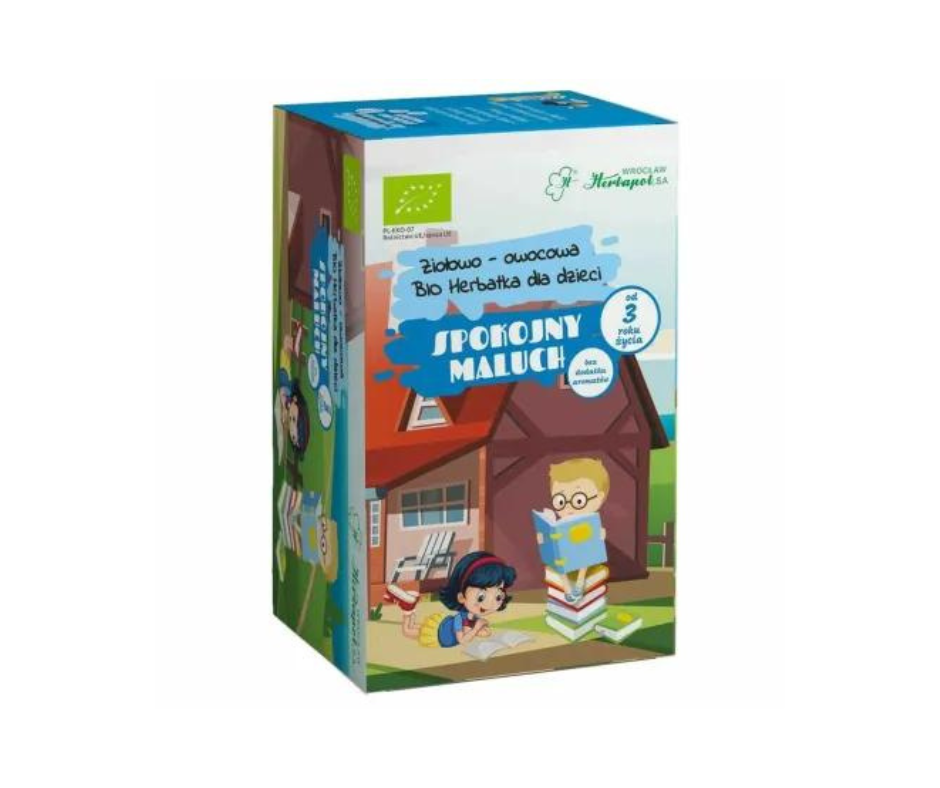 Bio Herbatka Ziołowo - Owocowa Dla Dzieci SPOKOJNY MALUCH 40 g (20x 2 g) - Herbapol Wrocław