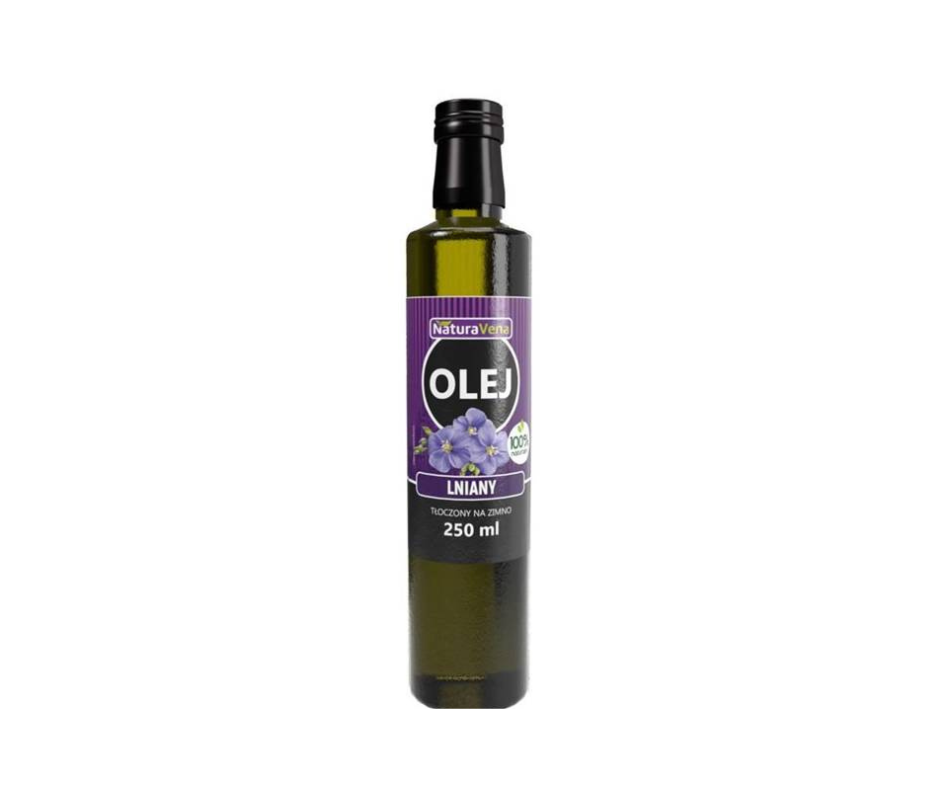 Olej lniany tłoczony na zimno 250 ml - Naturavena