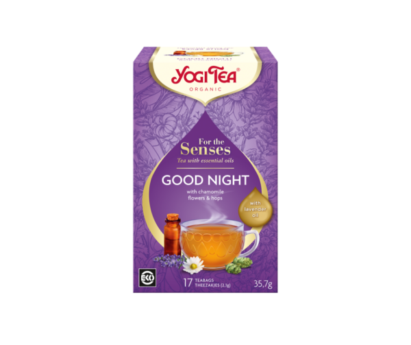 Herbatka dla zmysłów na dobranoc z olejkiem lawendowym BIO (17 x 2,1 g) 35,7 g - YOGI TEA