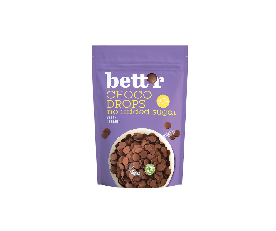 Dropsy czekoladowe bez dodatku cukru Bio 200 G - Bett'R