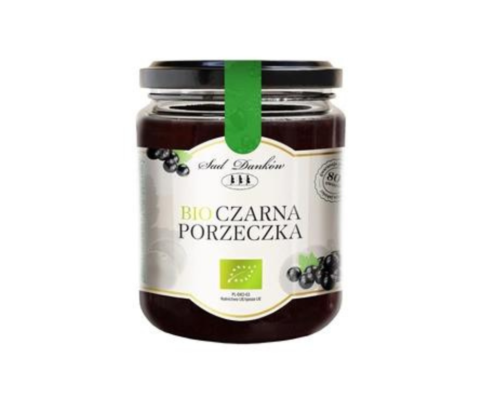 Czarna Porzeczka 80% Owoców Bez Cukru 260g - Sad Danków