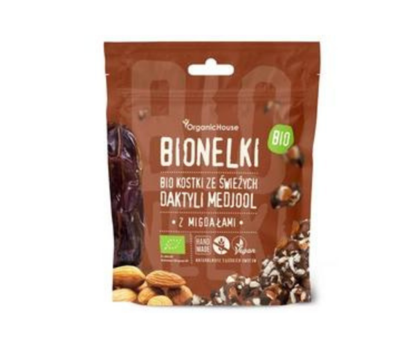 Pralinki Daktylowe Z Migdałami Bezglutenowe Bio 50 G - Organic House (Bionelki)