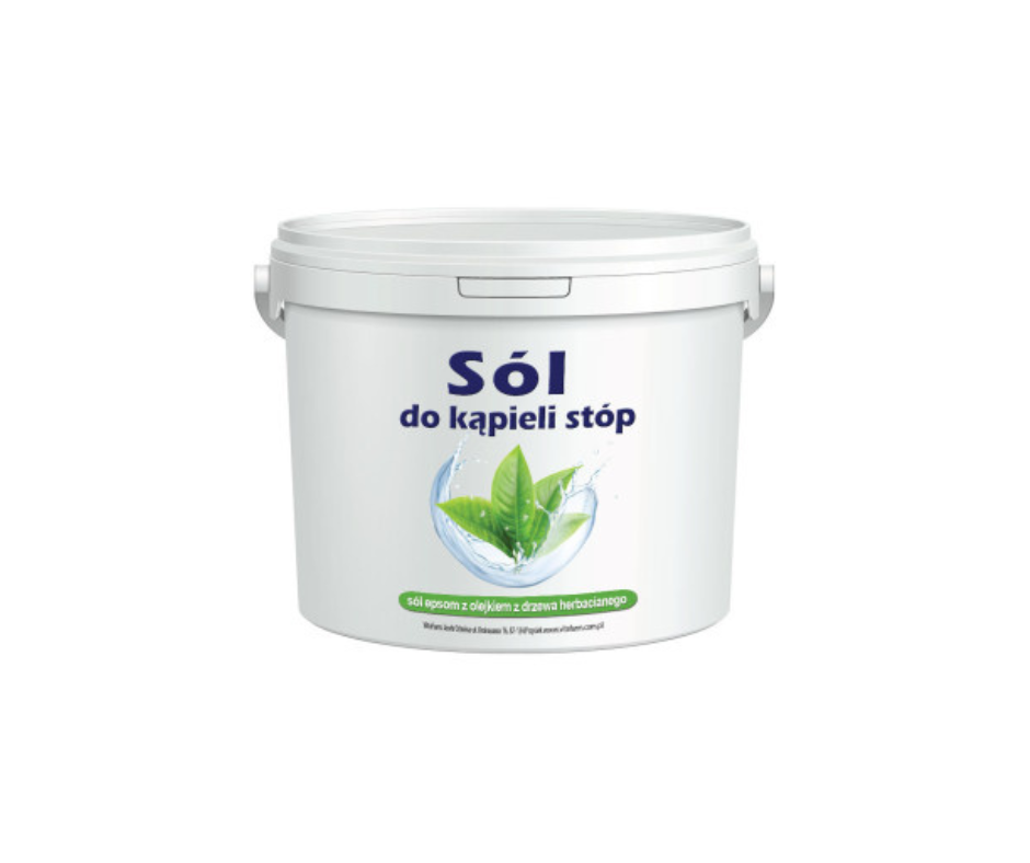 Sól Epsom do kąpieli stóp z olejkiem z drzewa herbacianego 2,8 kg - Vitafarm
