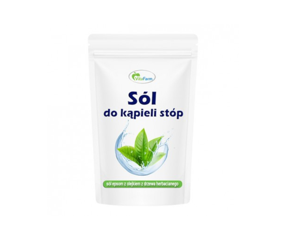Sól Epsom do kąpieli stóp z olejkiem z drzewa herbacianego 250g - Vitafarm