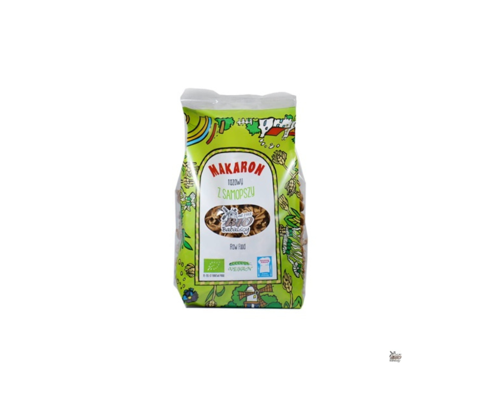 Makaron razowy z samopszy świderki 400g- Babalscy