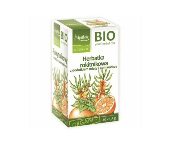 Herbatka Rokitnikowa Z Dodatkiem Mięty I Pomarańczy Bio 20x 1,8 G -Apotheke