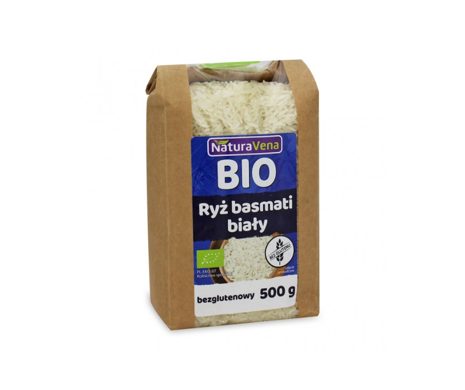 Ryż basmati biały bezglutenowy bio 500g - NATURAVENA