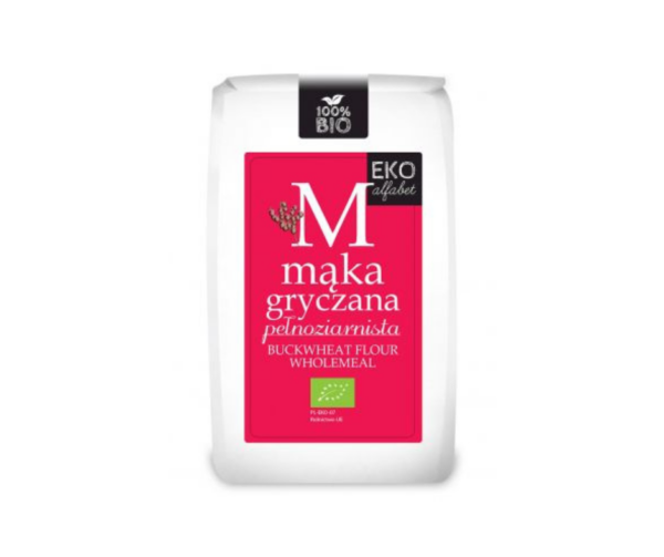Mąka gryczana pełnoziarnista 500 g Bio- Eko Alfabet