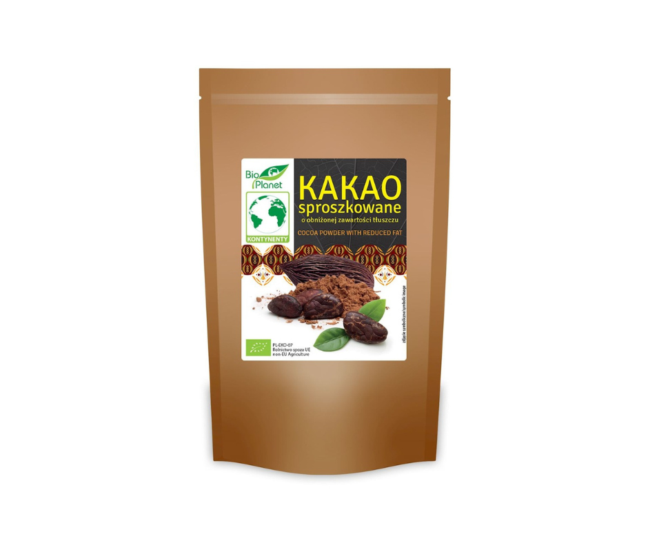 Kakao sproszkowane o obniżonej zawartości tłuszczu 200g -Bio Planet