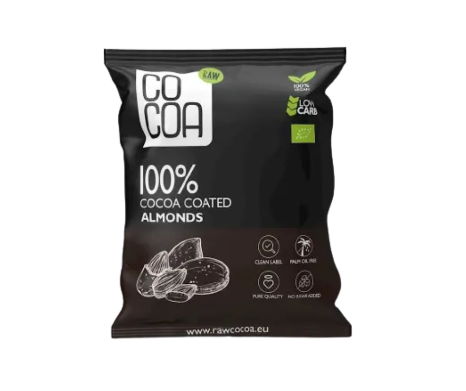 Migdały w kakao bez dodatku cukru 70 g Bio- Cocoa