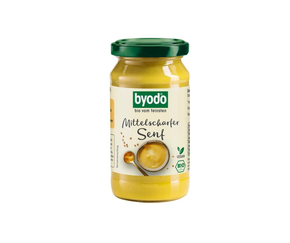 Musztarda średnio ostra bezglutenowa Bio 200 Ml - Byodo
