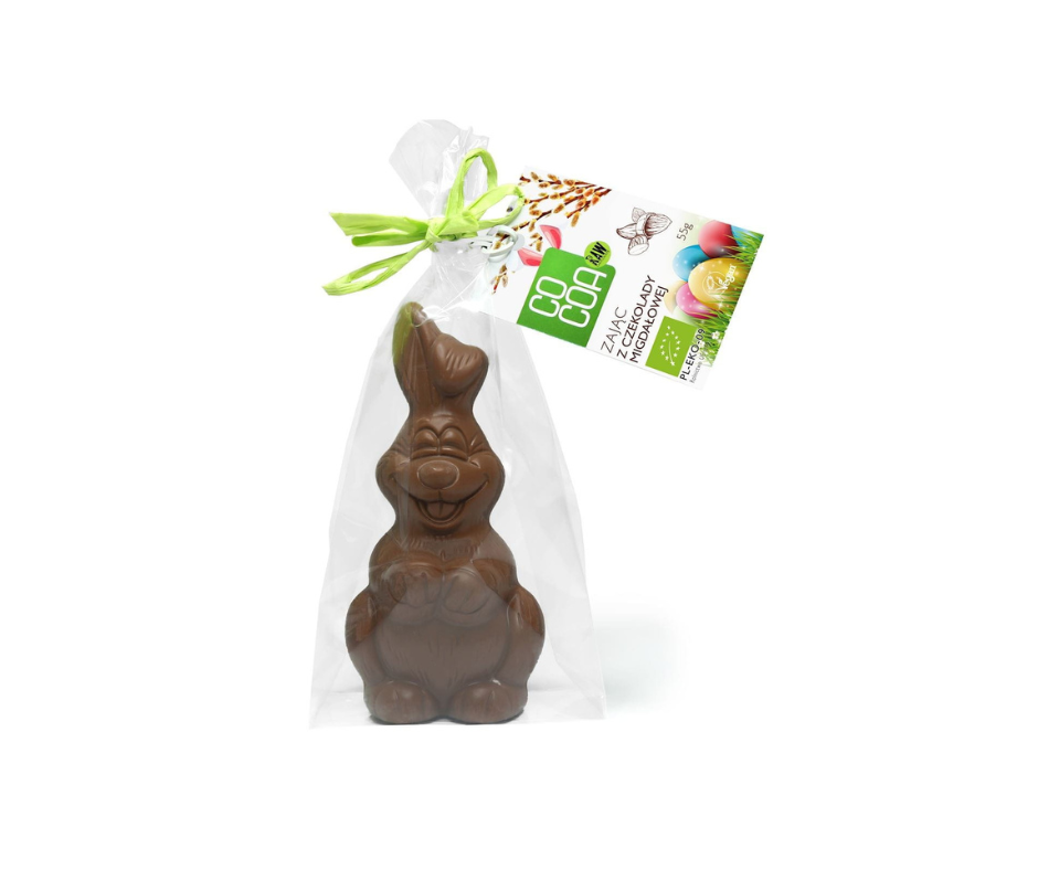 Zając z Czekolady Migdałowej bio 55 g - Cocoa