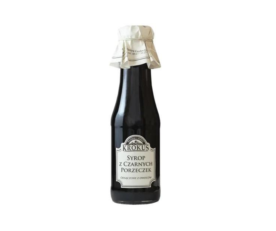 Syrop z Czarnych Porzeczek Sok Czarna Porzeczka 280ml (355g) - KROKUS