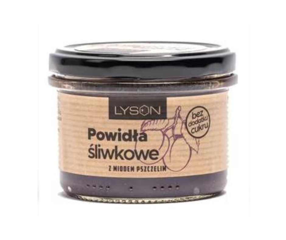 Powidła Śliwkowe z miodem pszczelim bez cukru 200g- Łysoń