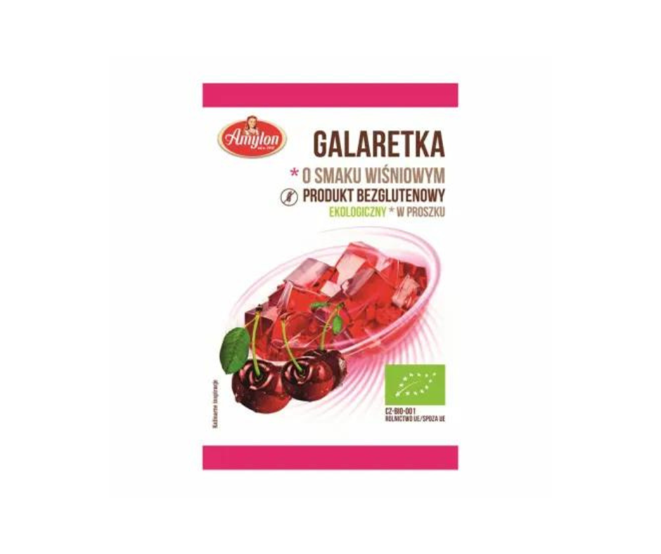 Galaretka o Smaku Wiśniowym Bezglutenowa Ekologiczna 40 g- Amylon