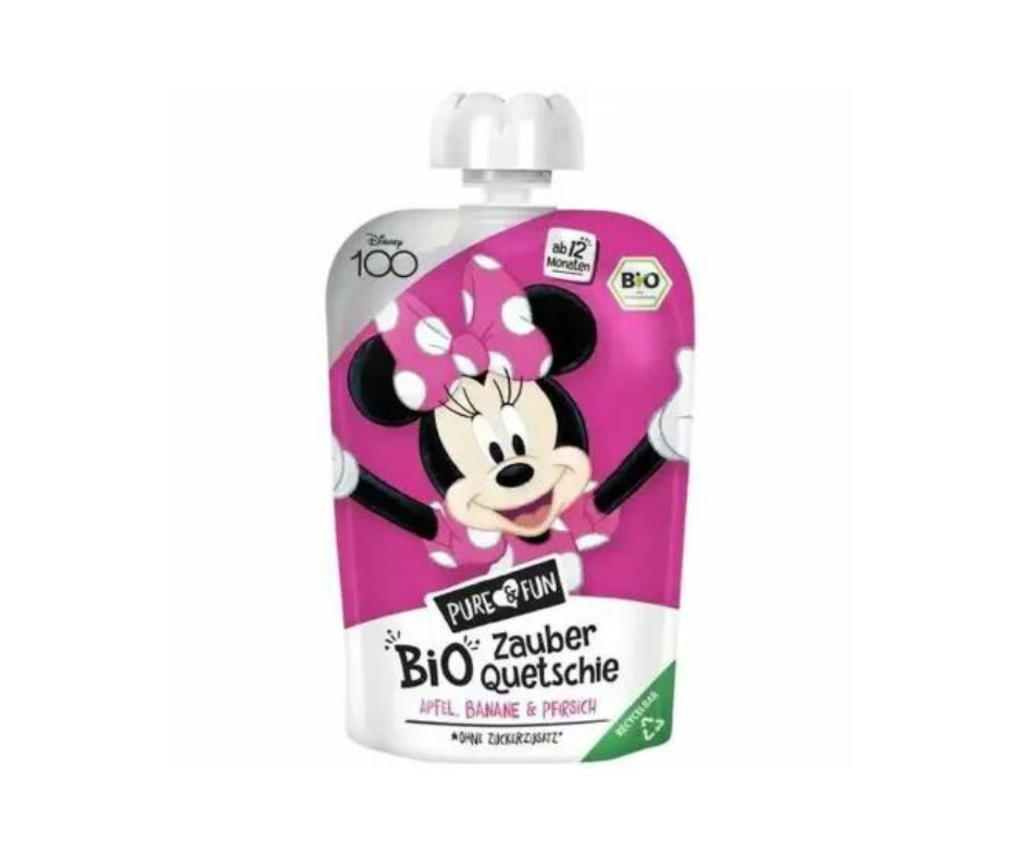 Przecier Jabłko Brzoskwinia Banan BIO 100 g Myszka Minnie - Pure & Fun