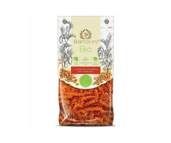 Makaron z Soczewicy Czerwonej Świderki Bio 250 g - Bartolini