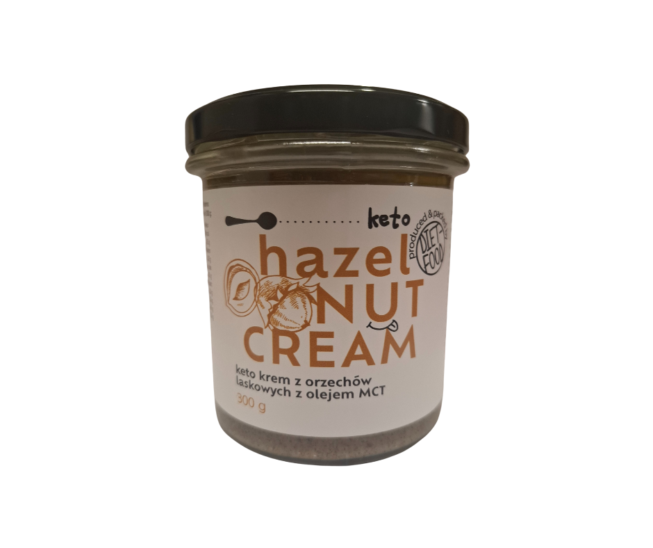 Keto Krem z Orzechów Laskowych z Olejem MCT 300 g- Diet Food