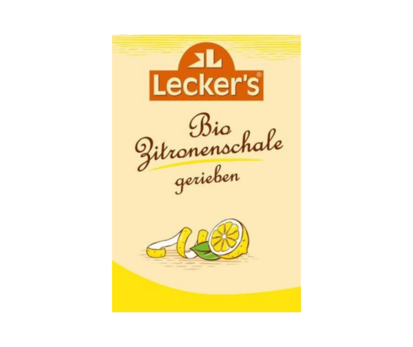 Skórka cytrynowa starta bio 15 g- Leckers