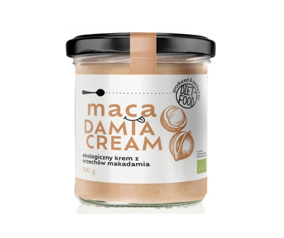 Krem z orzechów makadamia bio 300g- Diet Food
