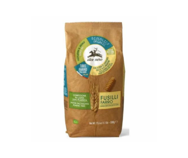 Makaron z Płaskurki Fusilli Bio 500 g- Alce Nero