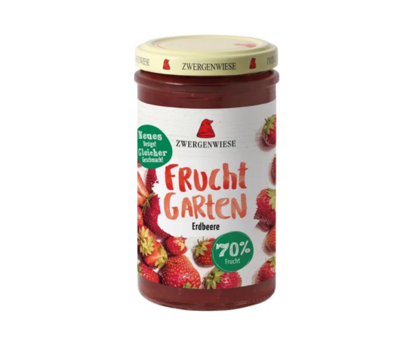 Mus truskawkowy (70% owoców) bezglutenowy 225 g Bio- Zwergenwiese