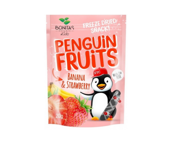 Liofilizowany banan i truskawka BIO 15 g- Bonitas