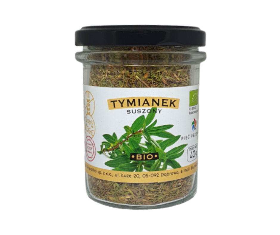 Tymianek suszony bio eko bezglutenowy 40 g - Pięć przemian