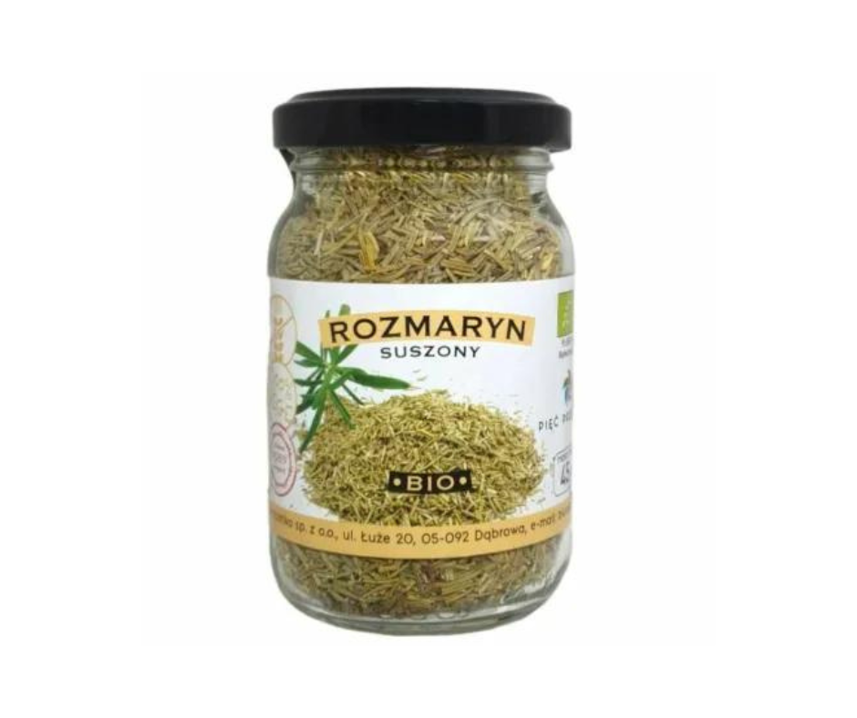 Rozmaryn suszony bio eko bezglutenowy 45 g - Pięć przemian