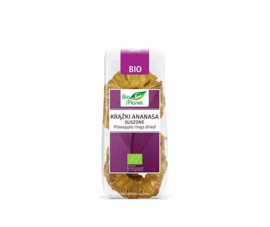 Krążki Ananasa Suszone Bio 100 g - Bio Planet