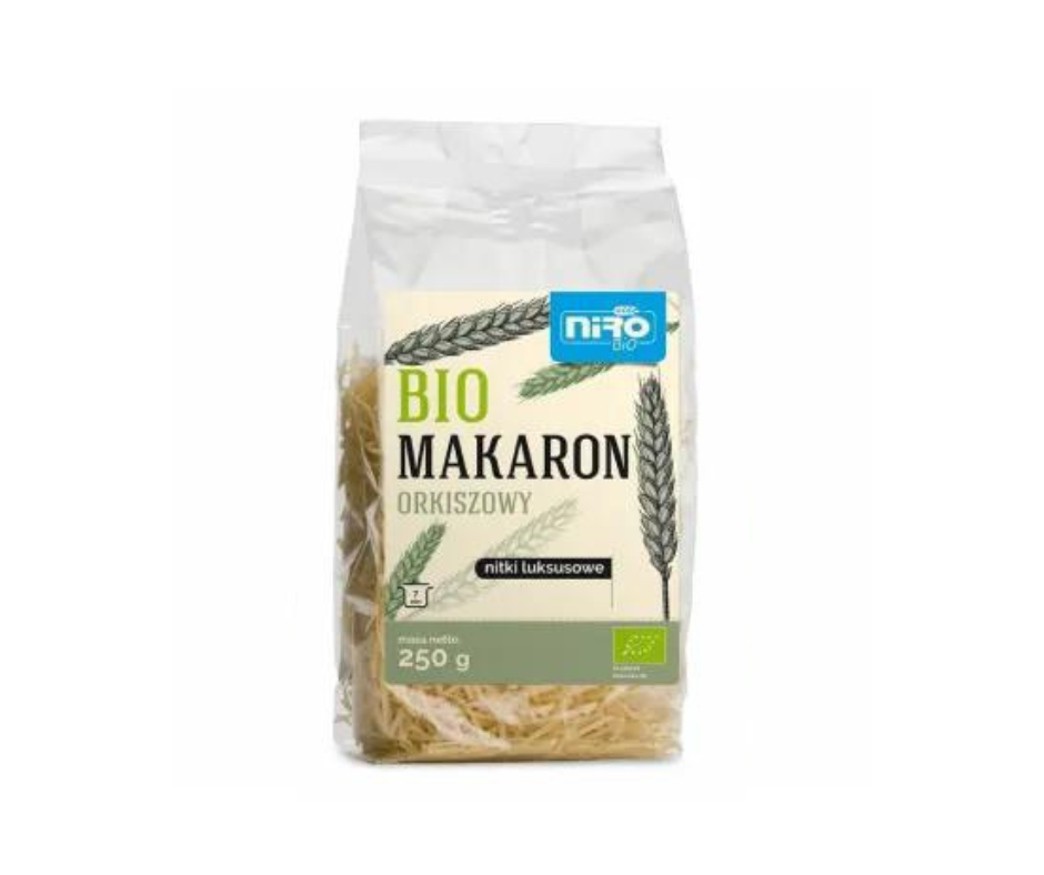 Makaron Orkiszowy Nitki Luksusowe Bio 250 g - Niro