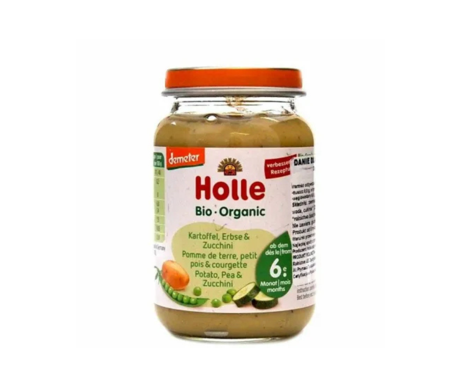 Danie dla Niemowląt Ziemniak, Groszek, Cukinia Bio Demeter 190 g - Holle