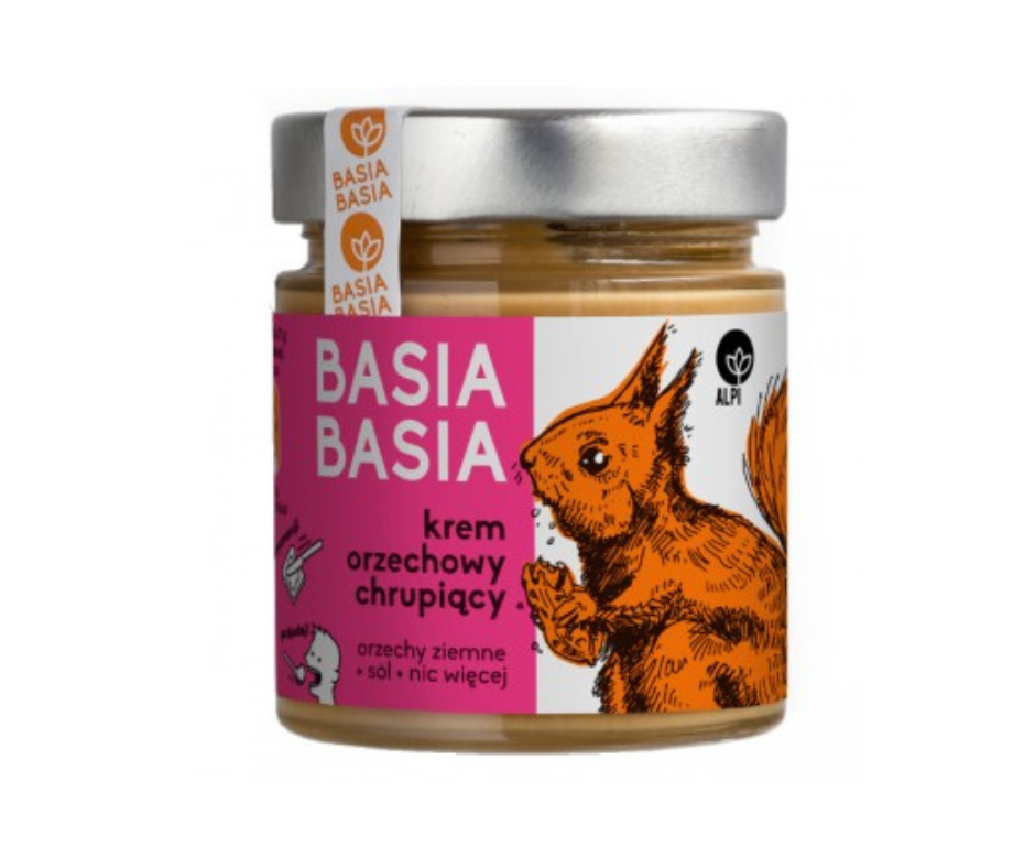Krem orzechowy chrupiący 210g -Basia Basia