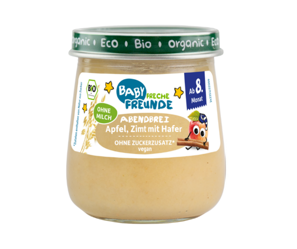 Mus jabłko owies cynamon bez dodatku cukrów od 8 m-ca BIO 120 g- Freche Freunde