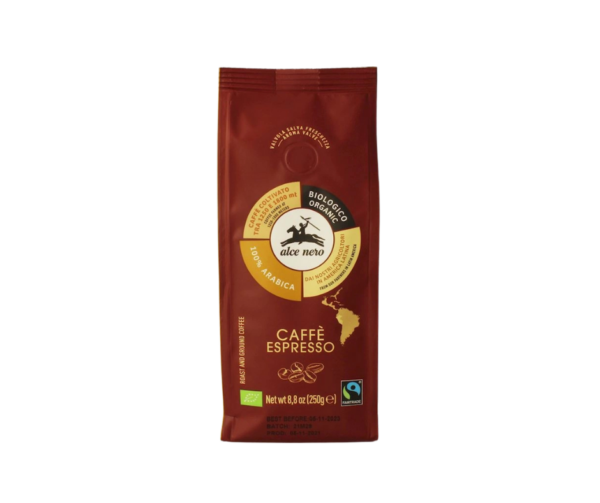 Kawa 100% Arabica Espresso Fair Trade Mielona Bio 250 g - Alce Nero