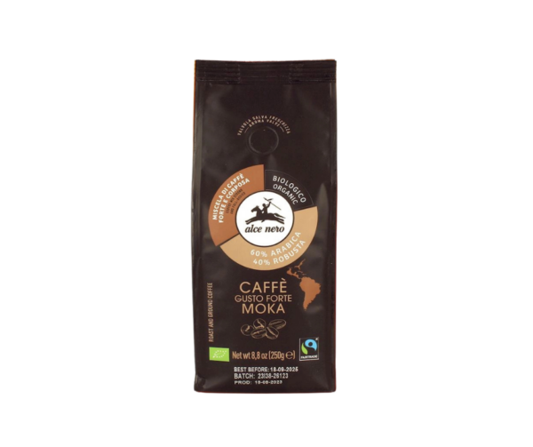 Kawa Arabica/Robusta Strong Fair Trade (Mielona) Bio 250 g - Alce Nero