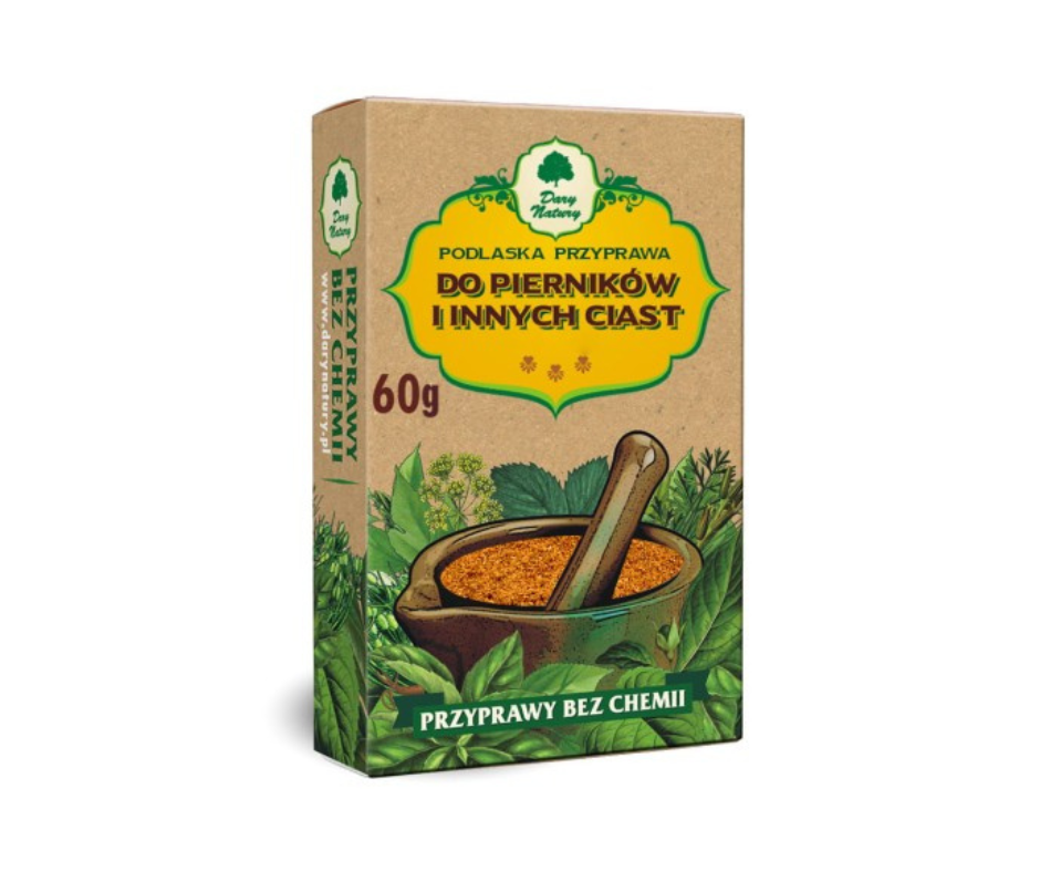 Podlaska przyprawa do pierników i innych Ciast 60g- Dary Natury, 60 g