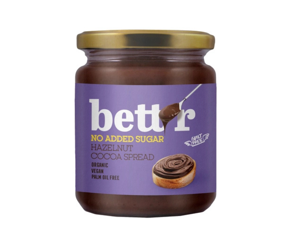 Krem orzechy laskowe & kakao bez dodatku cukru 250 g Bio- Bettr
