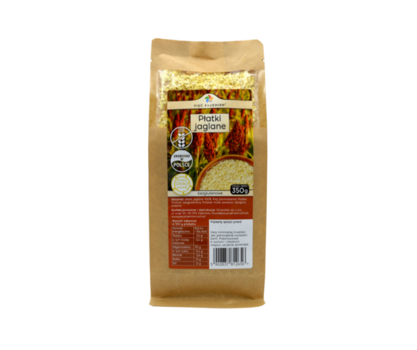 Płatki jaglane bezglutenowe 350g- Pięć przemian